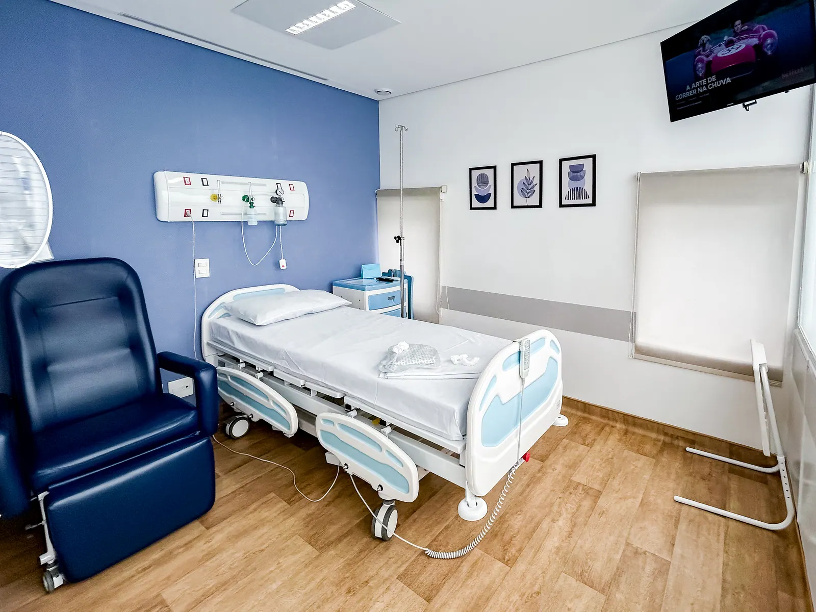 Suíte de recuperação individual — pré e pós-operatório